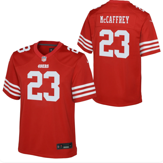 Youth Christian McCaffrey San Francisco 49ers Nike Game Jersey – Scarlet