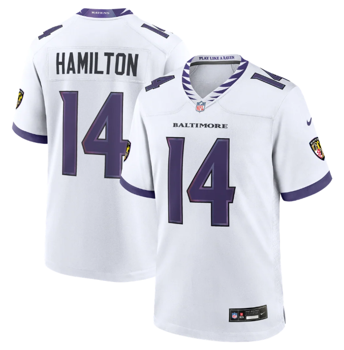 Kyle Hamilton #14 Baltimore Ravens White Nike Game Jersey