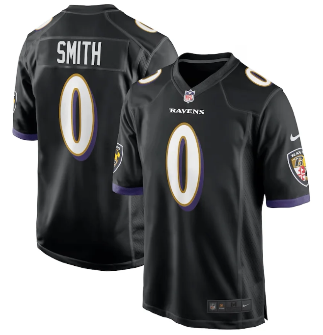 Roquan Smith #0 Baltimore Ravens Nike Game Jersey – Alternate Purple