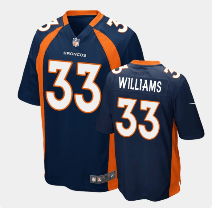 Javonte Williams #33 Dallas Cowboys Navy Alternate Game Jersey – Nike Men's