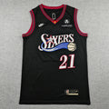 Men's Philadelphia 76ers #21 Embiid Nike Classic Edition Swingman Jersey – Black