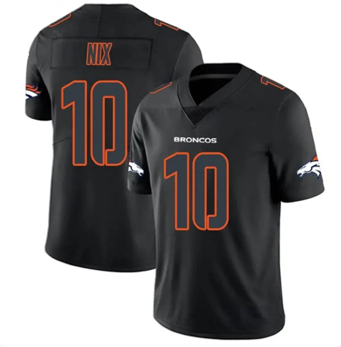 Bo Nix #10 Denver Broncos Alternate Game Jersey – Carbon Black