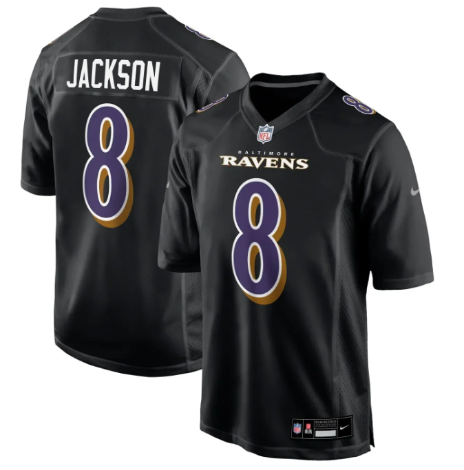 Lamar Jackson #8 Baltimore Ravens Black Nike Alternate Stitched Jersey