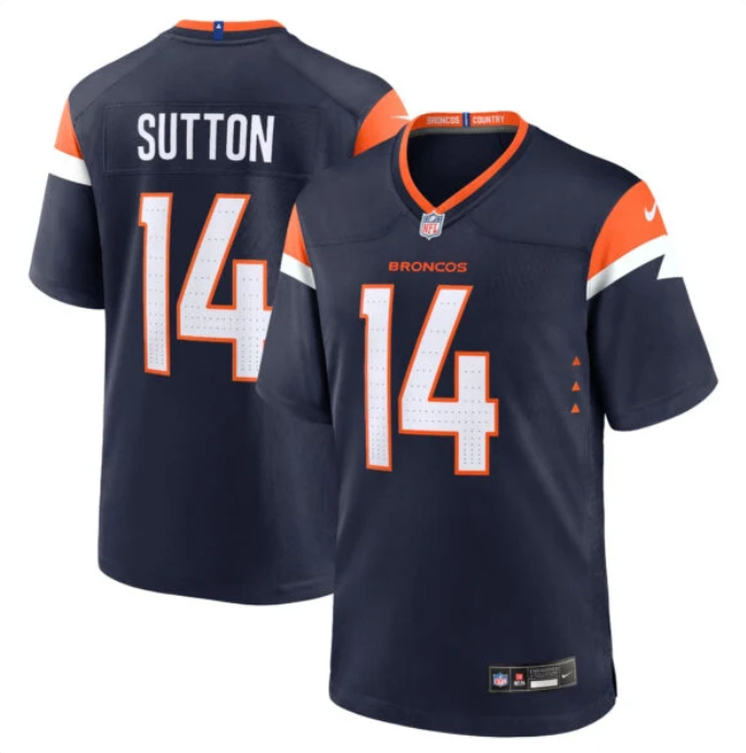 Courtland Sutton #14 Denver Broncos Alternate Game Jersey – Navy