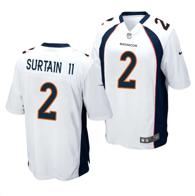 Patrick Surtain II #2 Denver Broncos White Vapor F.U.S.E. Limited Jersey – Nike Men's