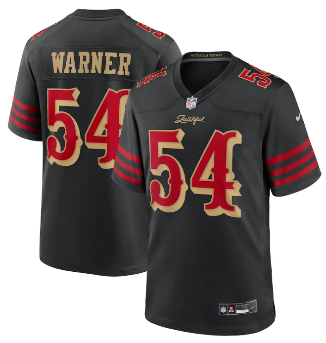 Fred Warner San Francisco 49ers 2025 Rivalries Collection Jersey – Black (All Stitched)
