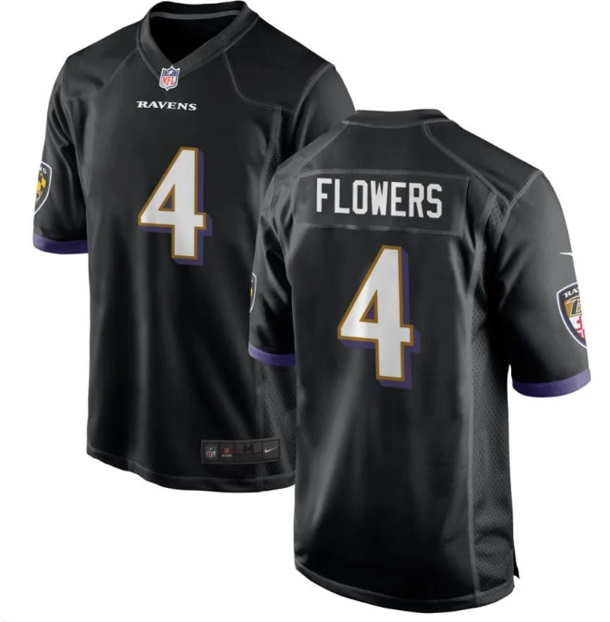 Zay Flowers #4 Baltimore Ravens Nike Limited Jersey – Alternate Purple