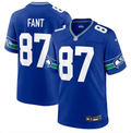Noah Fant #87 Seattle Seahawks Nike Throwback Game Jersey – Royal Blue