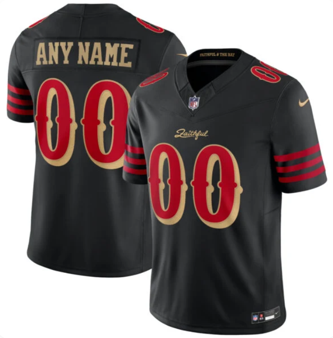 Custom San Francisco 49ers 2025 Rivalries Collection Jersey – Black (All Stitched)
