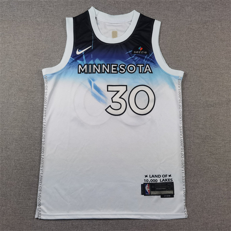 Minnesota Timberwolves #30 Julius Randle Nike City Edition Swingman Jersey – White (Land of 10,000 Lakes)