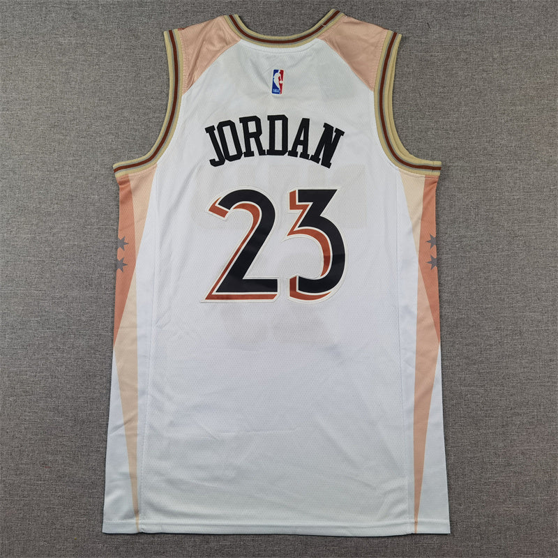 Chicago Bulls #23 Michael Jordan Nike City Edition Swingman Jersey – White (United Center 30th Anniversary)