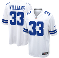 Javonte Williams #33 Dallas Cowboys White Game Jersey – Nike Men's