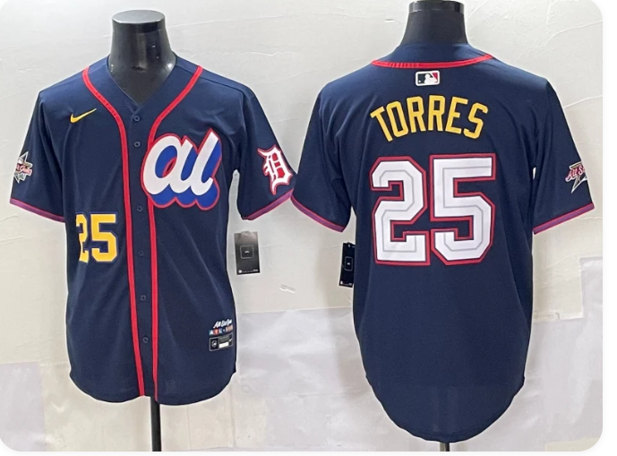 Men's Nike Gleyber Torres American League 2025 MLB All-Star Game Limited Player Jersey – Navy