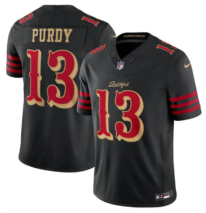 Brock Purdy San Francisco 49ers 2025 Rivalries Collection Jersey – Black (All Stitched)