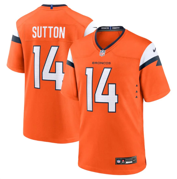 Courtland Sutton #14 Denver Broncos Game Jersey – Orange