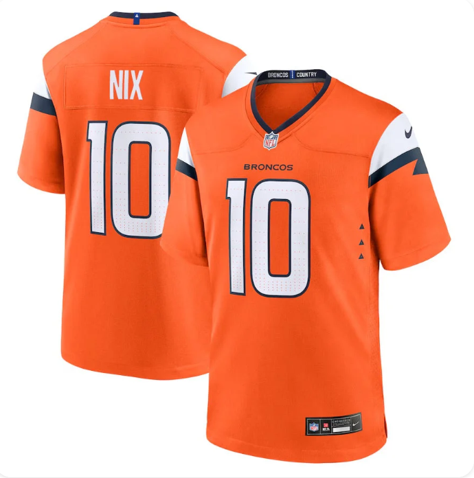 Men's Denver Broncos Bo Nix #10 2024 Game Jersey