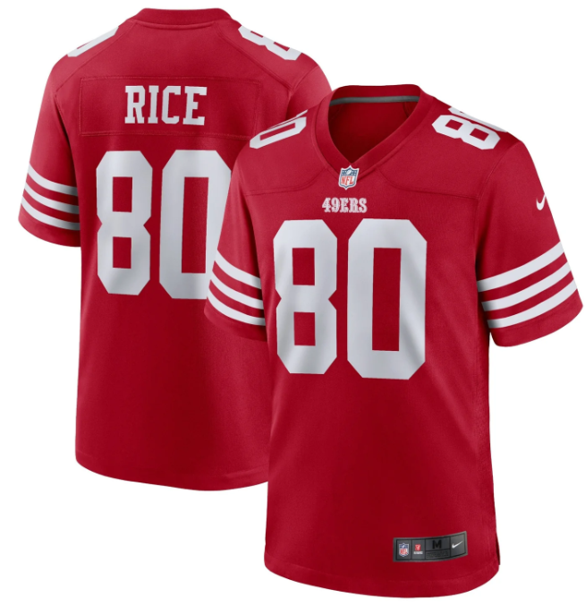 Jerry Rice San Francisco 49ers Nike Retired Player Game Jersey – Scarlet