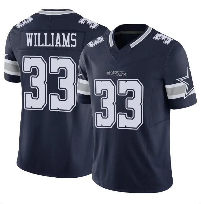 Javonte Williams #33 Dallas Cowboys Navy Vapor F.U.S.E. Limited Football Jersey – Nike Men's