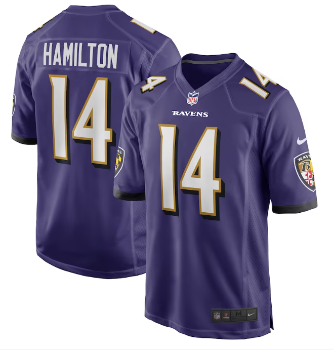Kyle Hamilton #14 Baltimore Ravens Purple Nike Game Jersey