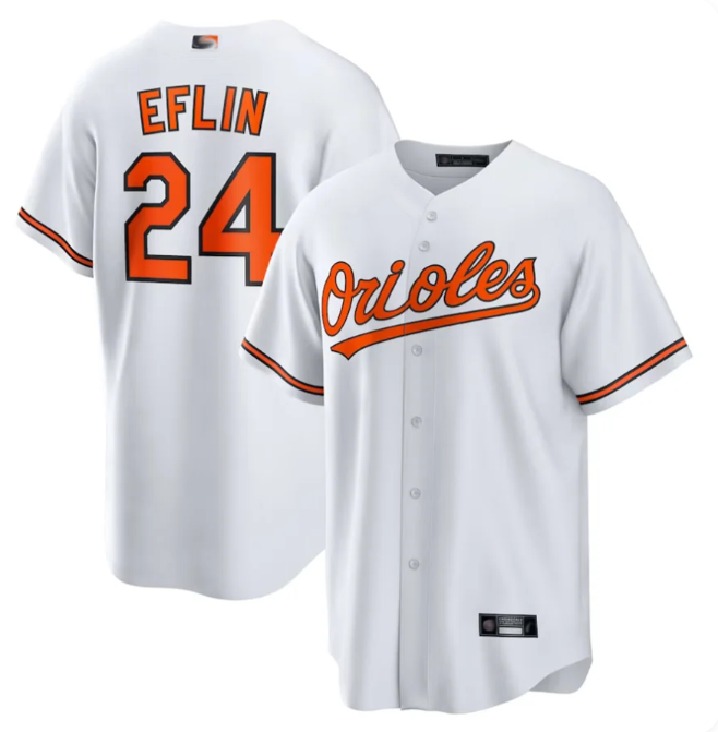 Baltimore Orioles Men's Nike Zach Eflin Home Replica Jersey – White