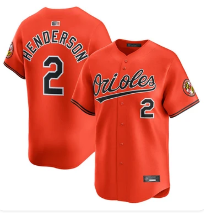 Gunnar Henderson #2 Baltimore Orioles Orange Limited Home Game Baseball Jersey