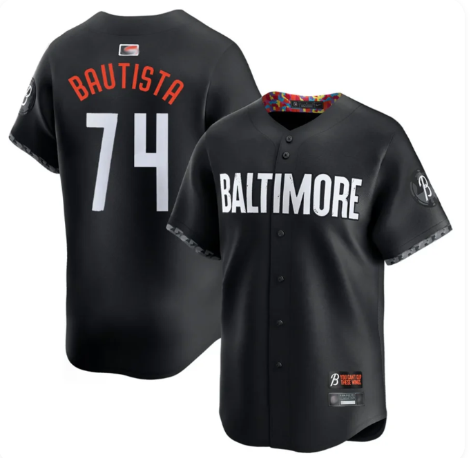 Felix Bautista #74 Baltimore Orioles City Connect Replica Black Baseball Jersey