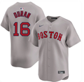 Jarren Duran #16 Boston Red Sox Gray Road Limited Stitched Baseball Jersey