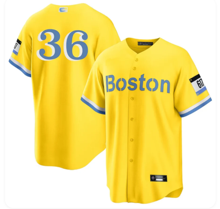 Triston Casas Boston Red Sox #36 Gold City Connect Baseball Jersey