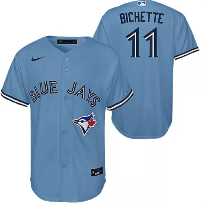 Youth Toronto Blue Jays Bo Bichette #11 Alternate Powder Blue Replica Jersey