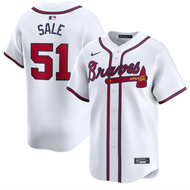 Chris Sale #51 Atlanta Braves Official MLB Nike Stitched Jersey
