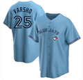 Men's Toronto Blue Jays Daulton Varsho #25 Light Blue Limited Stitched Jersey