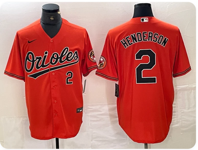 Gunnar Henderson #2 Baltimore Orioles Orange Nike Official MLB Jersey