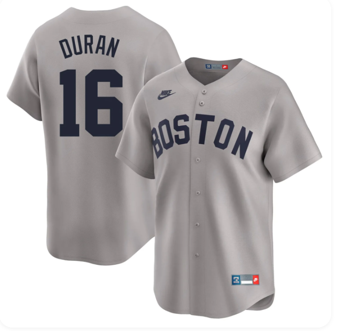 Jarren Duran #16 Boston Red Sox Throwback Limited Jersey – Gray