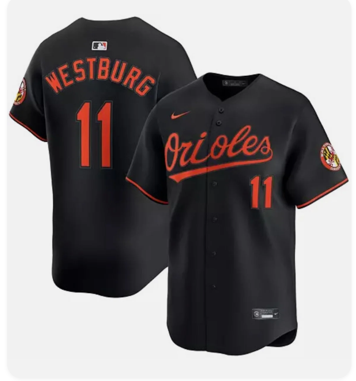 Jordan Westburg #11 Baltimore Orioles Black Nike Official MLB Jersey