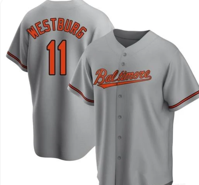 Jordan Westburg #11 Baltimore Orioles Gray Nike Official MLB Jersey