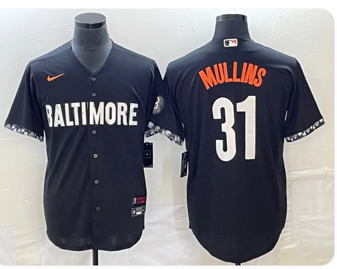 Men's Cedric Mullins #31 Baltimore Orioles 2023 City Connect Replica Player Jersey – Black