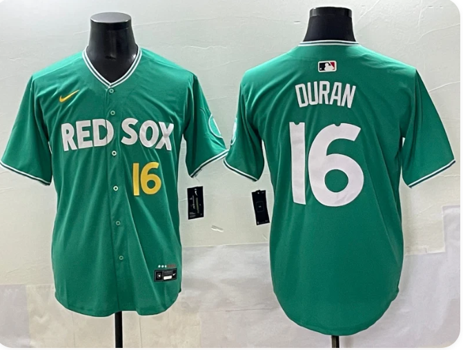 Men's Boston Red Sox Jarren Duran #16 Green 2025 City Connect Replica Player Jersey