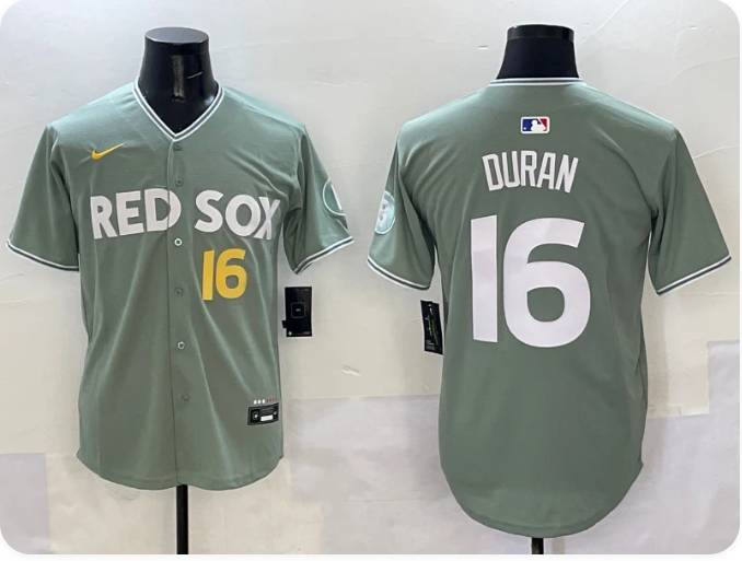 Men's Boston Red Sox Jarren Duran #16 Gray 2025 City Connect Limited Player Jersey