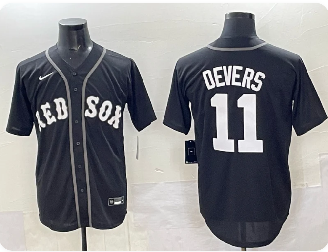 Men's Boston Red Sox Rafael Devers #11 Black Limited Player Jersey