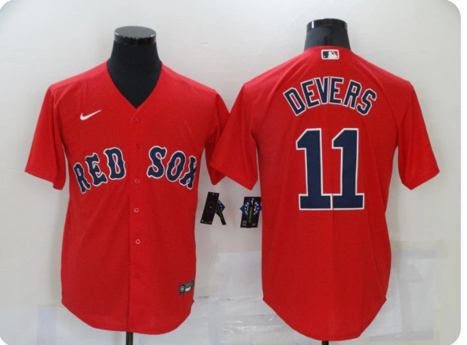 Men's Boston Red Sox Rafael Devers #11 Red Replica Baseball Jersey