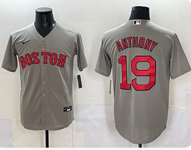 Men's Roman Anthony Boston Red Sox Gray Limited Player Jersey