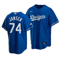 Men's Los Angeles Dodgers Kenley Jansen #74 2020 World Series Champions Royal Blue Alternate Jersey