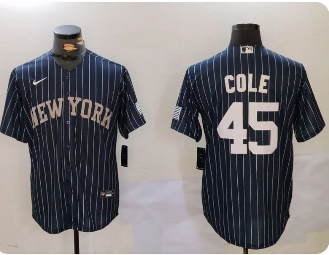 Men's New York Yankees Gerrit Cole Navy Player Jersey
