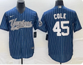 Men's New York Yankees Gerrit Cole Blue Player Jersey Joint Edition