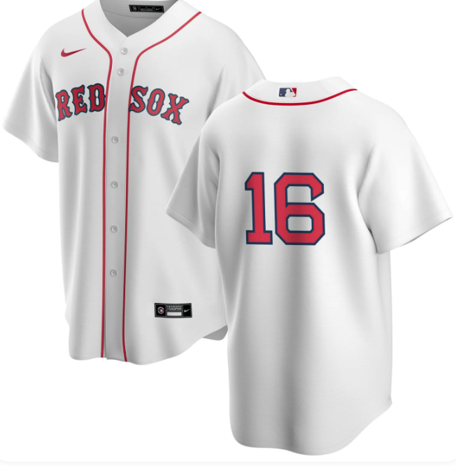 Men's Nike Boston Red Sox Jarren Duran #16 Home White Official Replica Player Jersey
