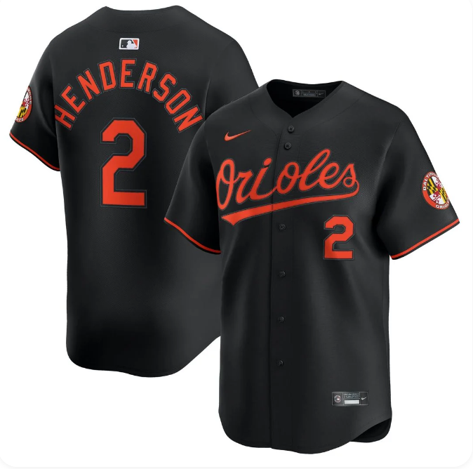 Gunnar Henderson #2 Baltimore Orioles Black Nike Alternate Limited Player Jersey
