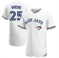 Men's Toronto Blue Jays Daulton Varsho #25 Home White Limited Stitched Jersey