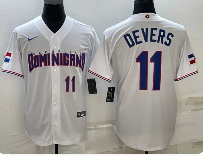 Men's Nike Rafael Devers Dominican Republic 2026 World Baseball Classic Replica Jersey