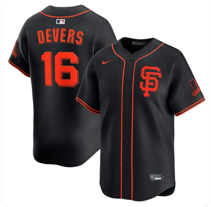 Men's San Francisco Giants Rafael Devers Alternate Black Limited Player Jersey