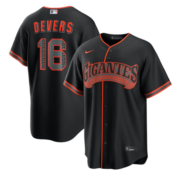 Men's Nike San Francisco Giants Rafael Devers Alternate Black Stadium Jersey
